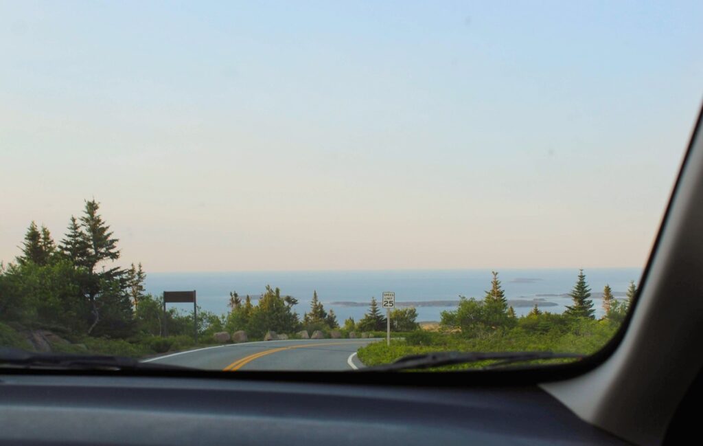 Driving by the ocean